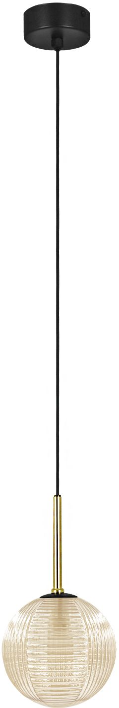 Kaja Giro lampada sospesa 1x10 W nero-oro-ambra K-5685
