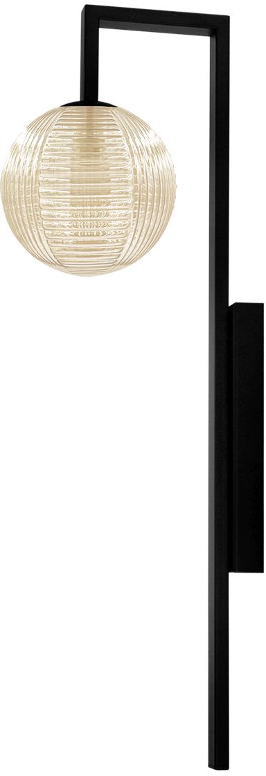 Kaja Emir lampada da parete 1x10 W nero-ambra K-5768