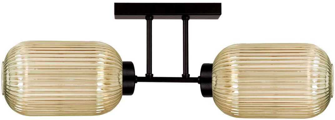 Kaja Fadiga lampada da soffitto 2x15 W nero-ambra K-5743