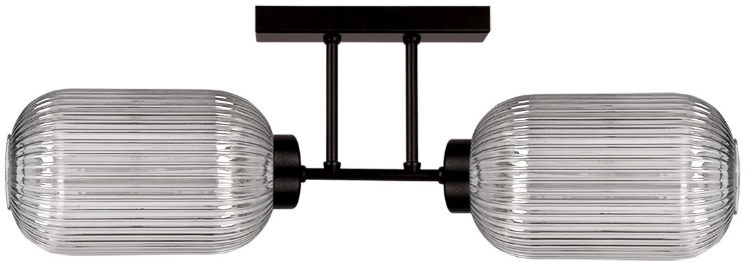 Kaja Silva lampada da soffitto 2x15 W nero-grafite K-5753