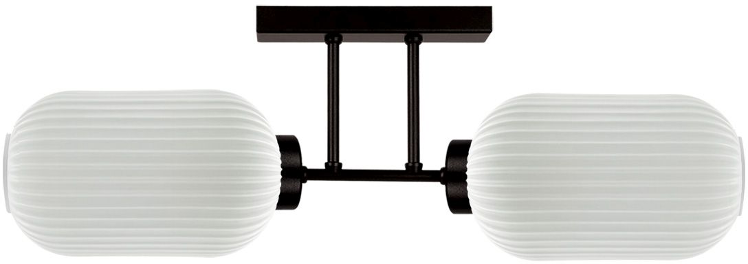 Kaja Vilar lampada da soffitto 2x15 W bianco-nero K-5733