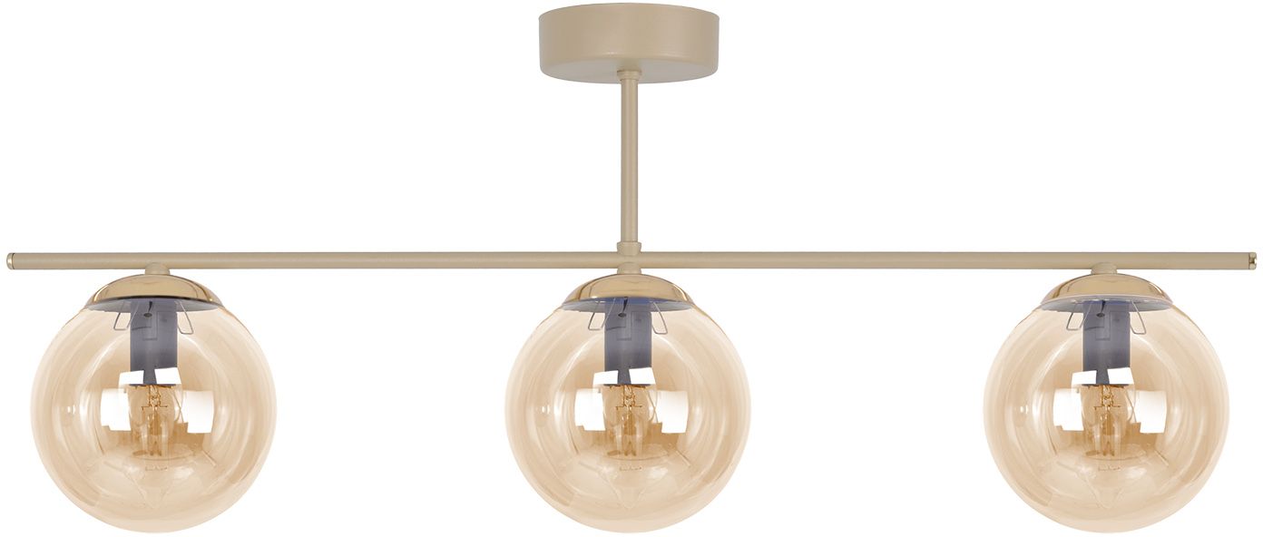 Kaja Felix lampada da soffitto 3x10 W ambra-beige K-5782