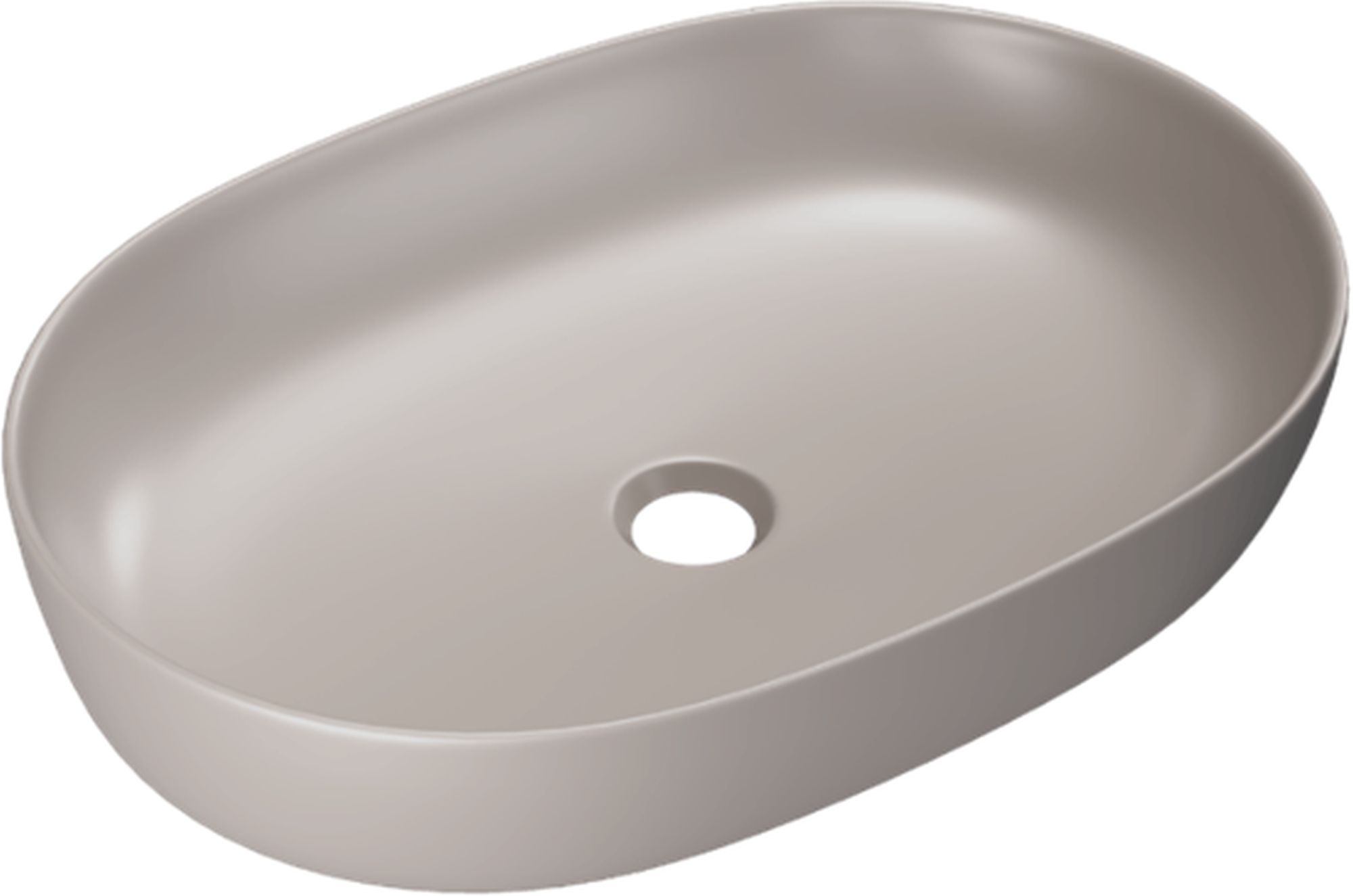 Excellent Jima lavabo 61.5x41.5 cm ovale da appoggio marrone/beige CEAC.2001.615.CAM