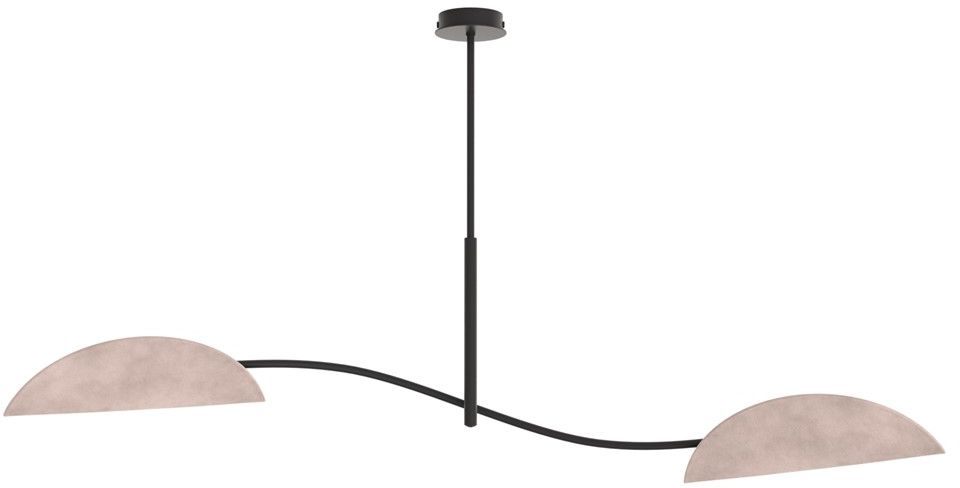 Emibig Lotus lampada da soffitto 2x10 W grigio 1462/2