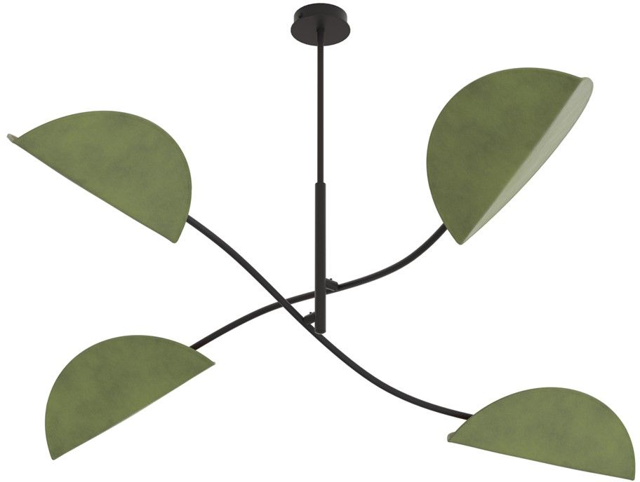 Emibig Lotus lampada da soffitto 4x10 W verde 1461/4