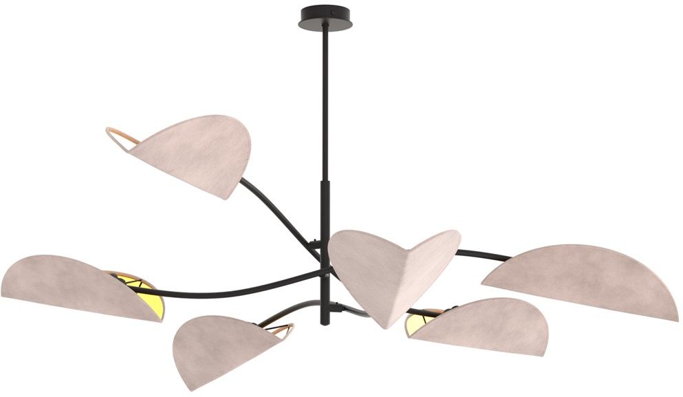 Emibig Lotus lampada da soffitto 6x10 W grigio 1462/6