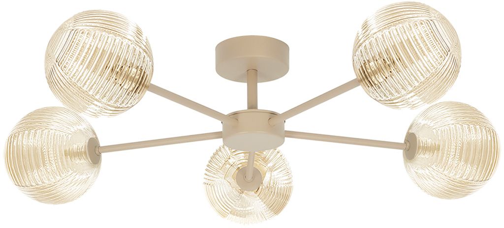Kaja Jukon lampada da soffitto 5x10 W ambra-beige K-5714