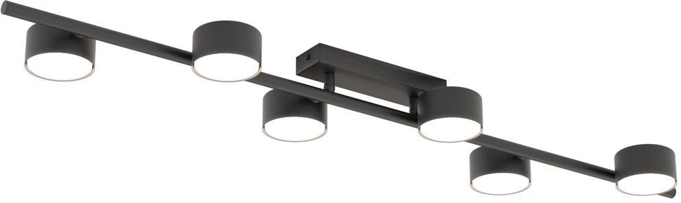 Emibig Bet lampada da soffitto 6x12 W nero 1467/6