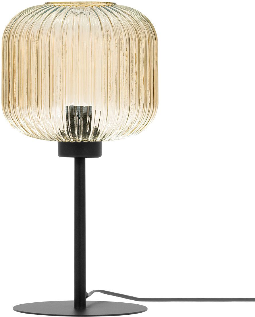 Kaja Clark lampada da tavolo 1x15 W nero-ambra K-5656