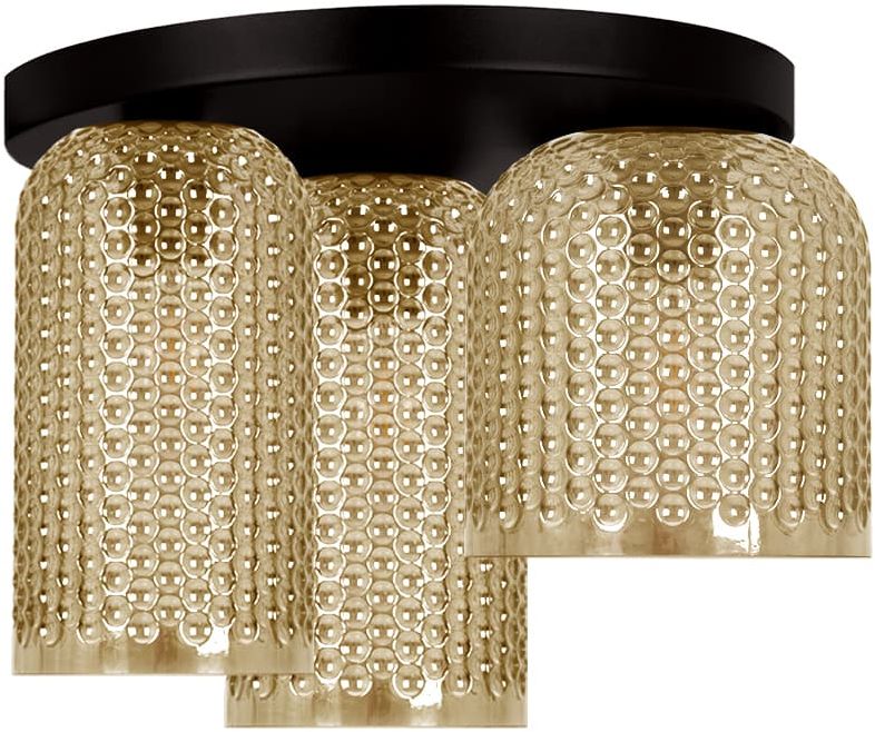 Kaja Capri lampada da soffitto 3x15 W nero-ambra K-5625