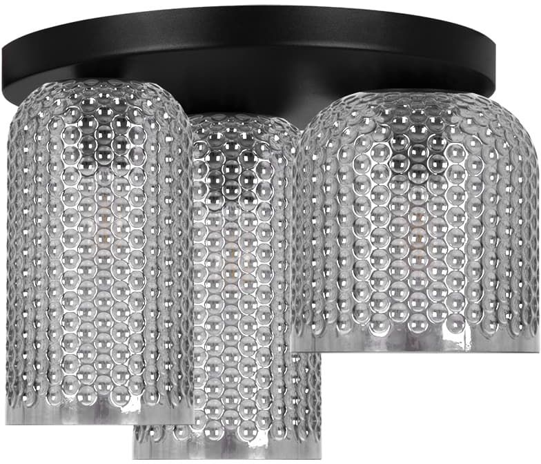 Kaja Inga lampada da soffitto 3x15 W nero-grafite K-5635