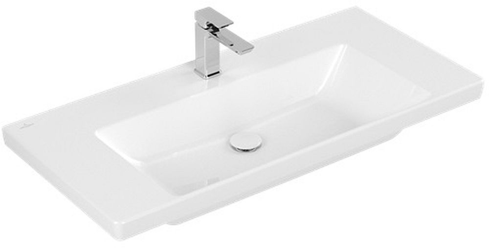 Villeroy & Boch Subway 3.0 lavabo 100x47 cm rettangolare a parete bianco lucida 4A70A2R1