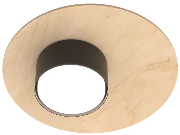 Emibig Pixo lampada da soffitto 1x12 W nero-legno 1443/1