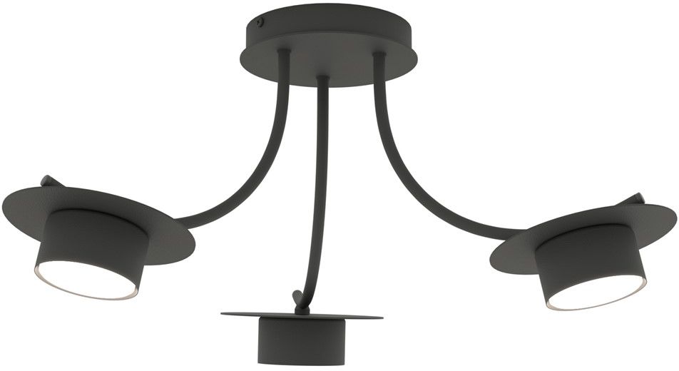 Emibig Enso lampada da soffitto 3x12 W nero 1445/3