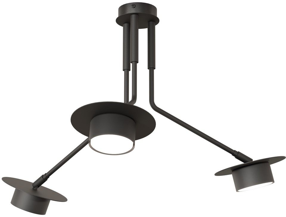 Emibig Mizu lampada da soffitto 3x12 W nero 1448/3