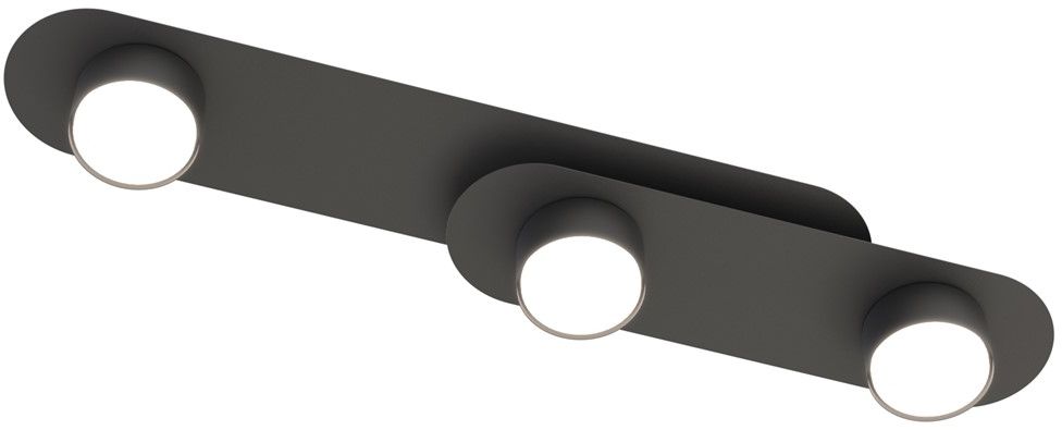 Emibig Stilo lampada da soffitto 3x12 W nero 1449/3