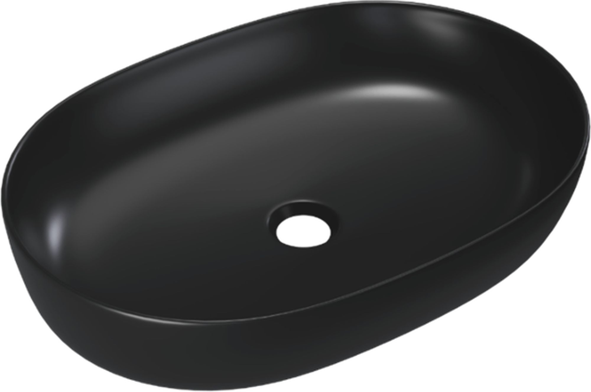 Excellent Jima lavabo 61.5x41.5 cm ovale da appoggio nero CEAC.2001.615.BLM