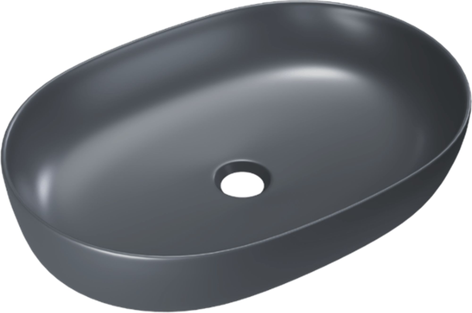Excellent Jima lavabo 61.5x41.5 cm ovale da appoggio antracite CEAC.2001.615.GRM