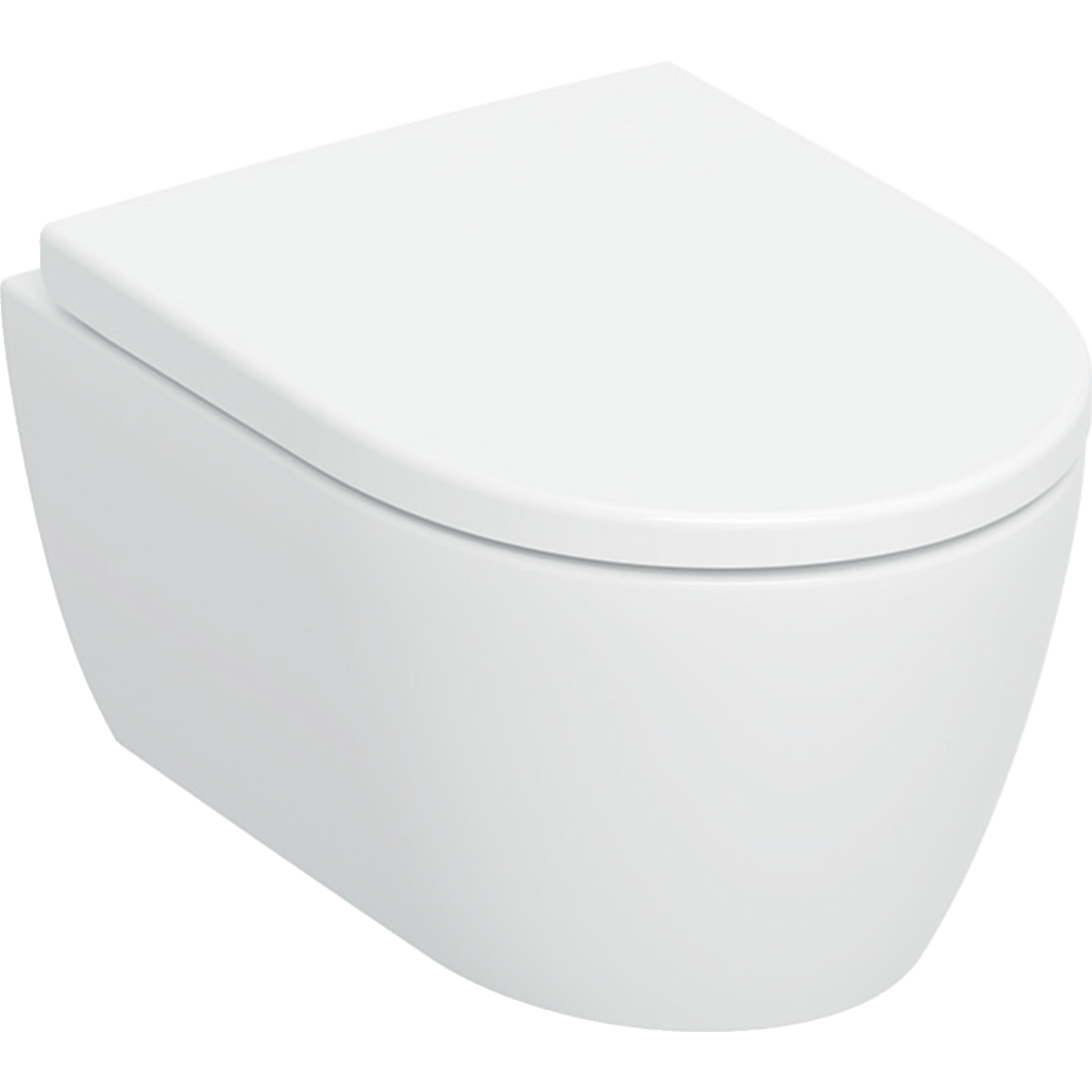 Geberit iCon set vaso wc con copriwater sospeso senza brida con scarico a vortice bianco lucida 503.048.00.1