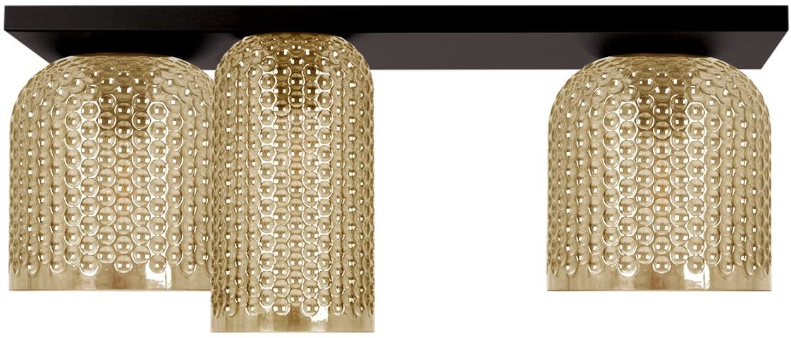 Kaja Capri lampada da soffitto 3x15 W nero-ambra K-5626