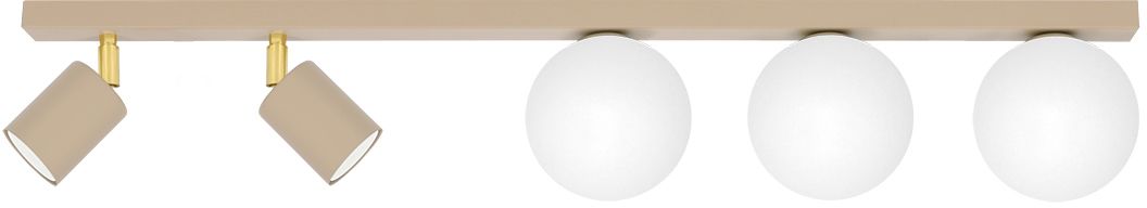 Kaja Aspa lampada da soffitto 5x10 W bianco-oro -beige K-5831