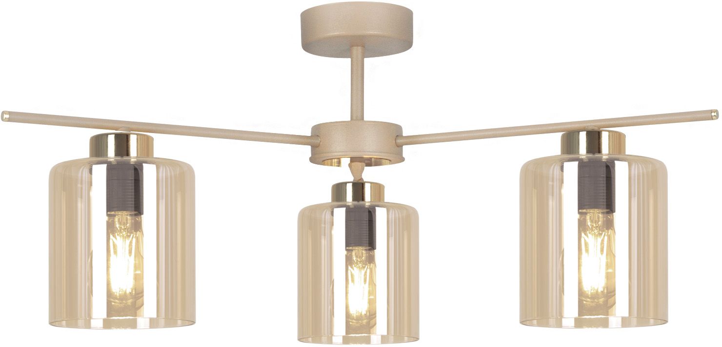 Kaja Vanes lampada da soffitto 3x15 W oro -ambra-beige K-5811
