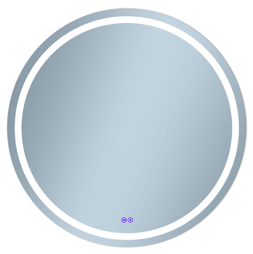 Venti Faro specchio 80x80 cm rotonda con illuminazione con tappetino riscaldante 5905951180397