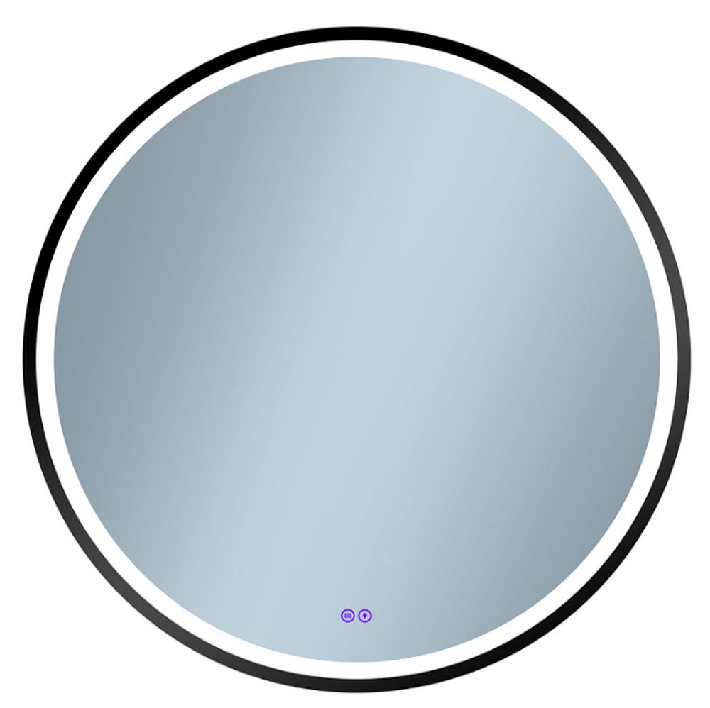 Venti Orion Black specchio 60x60 cm rotonda con illuminazione nero 5905951180342