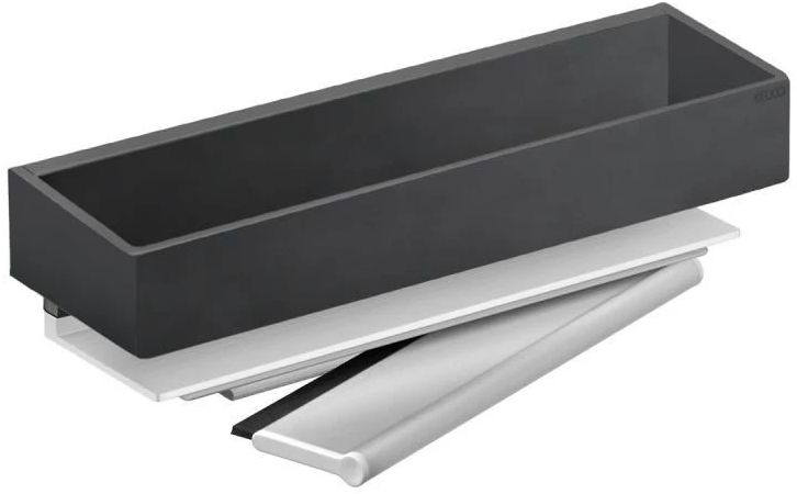 Keuco Edition 11 portaoggetti da bagno cromo-nero 11159130000
