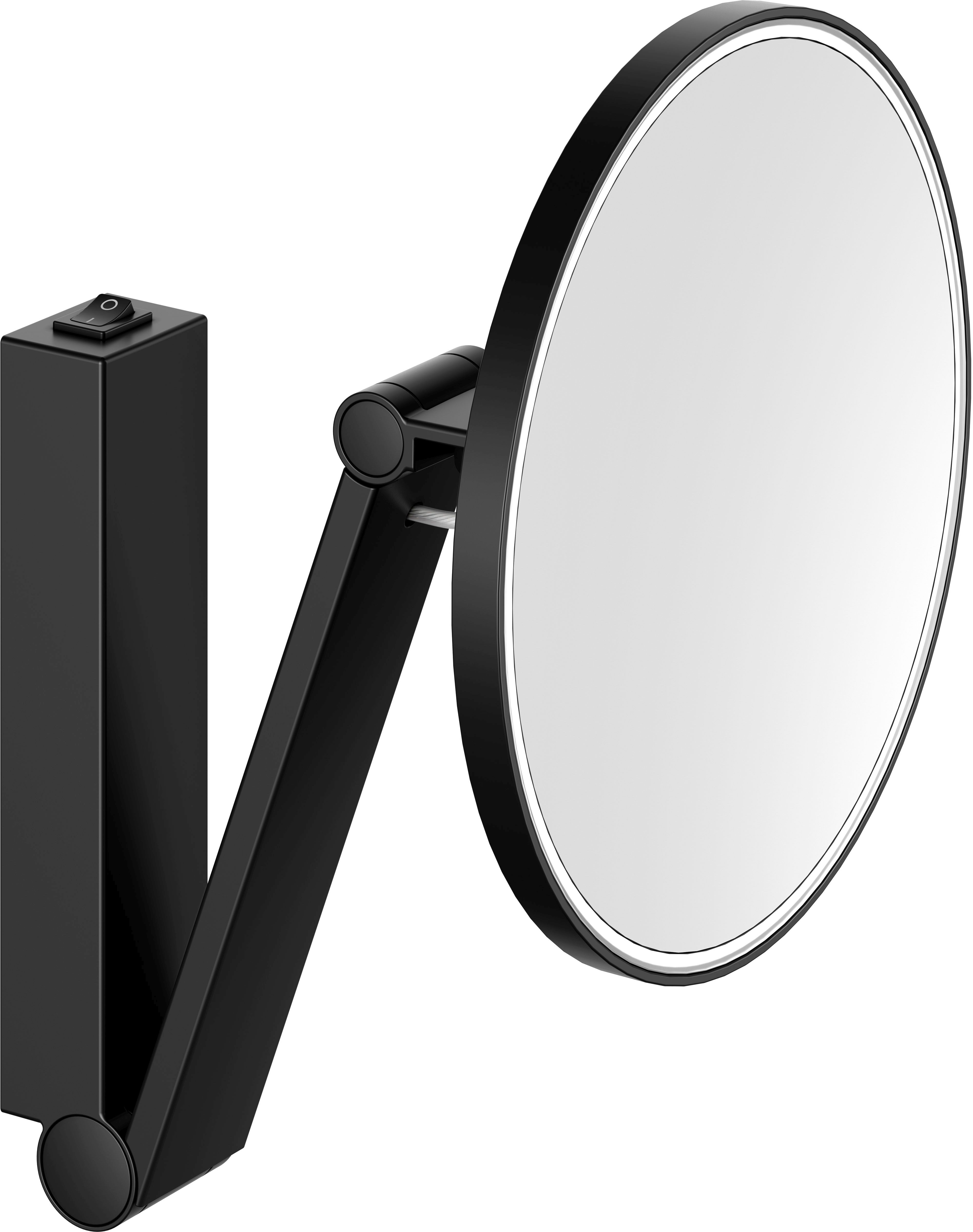 Keuco Cosmetic mirrors specchietto per trucco 21.2x31.8 cm rotonda con illuminazione nero 17612379004