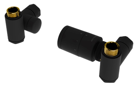 Excellent Caldo valvola a tre vie nero GREX.CA10.P.TTG.BL