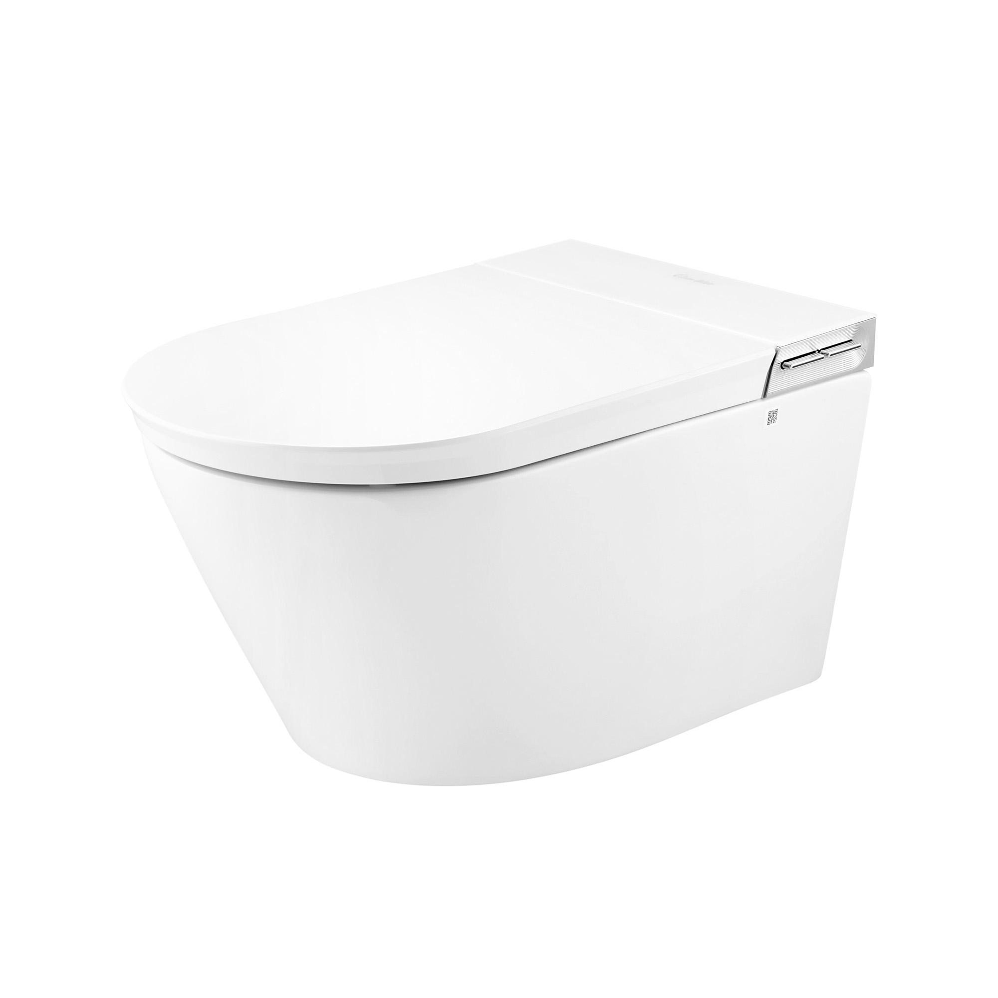 Clean Wave Breeze vaso con sedile bidet sospeso senza brida con scarico a vortice bianco CWB700