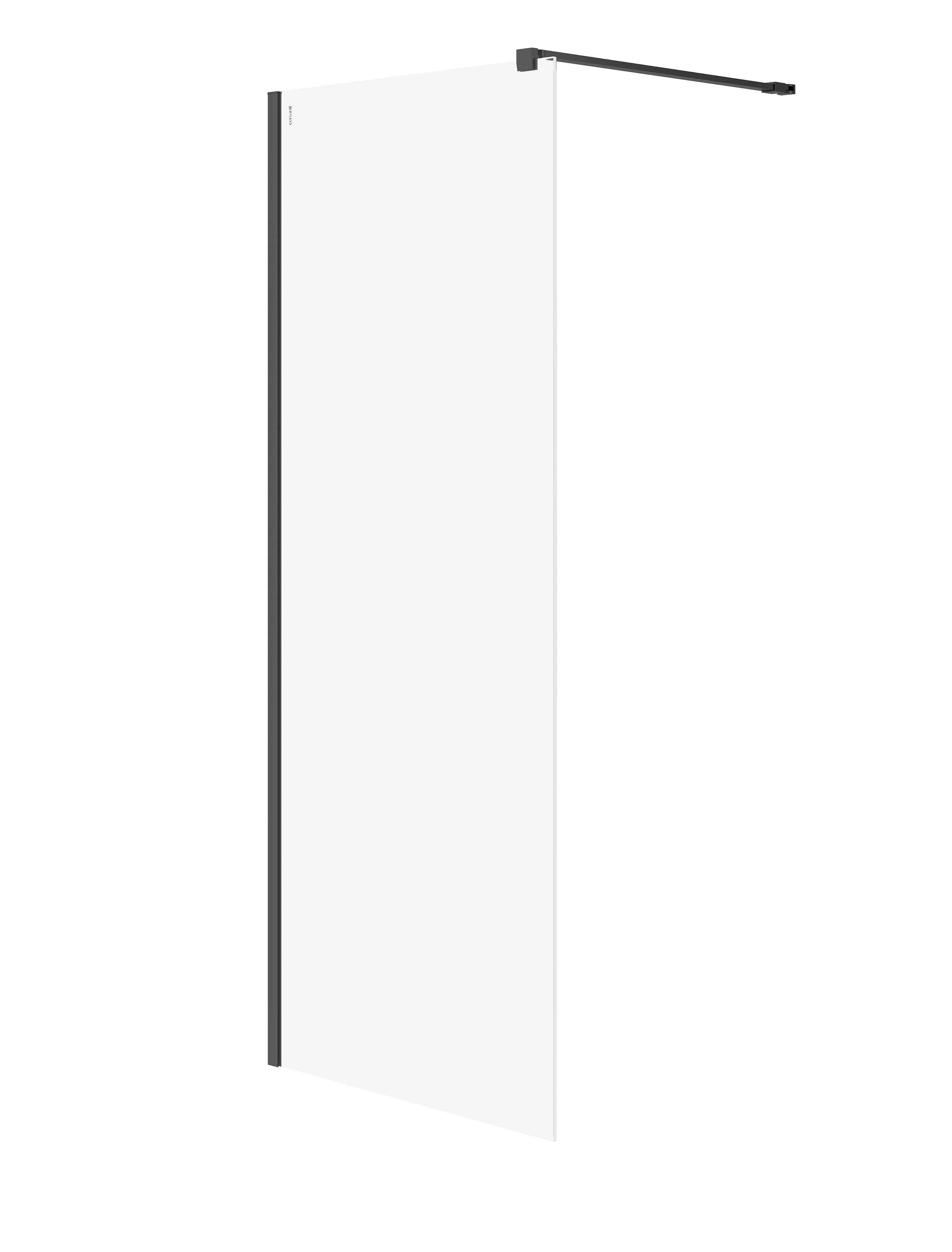Cersanit Mille parete doccia walk-in 80 cm nero opaca/vetro trasparente S161-007