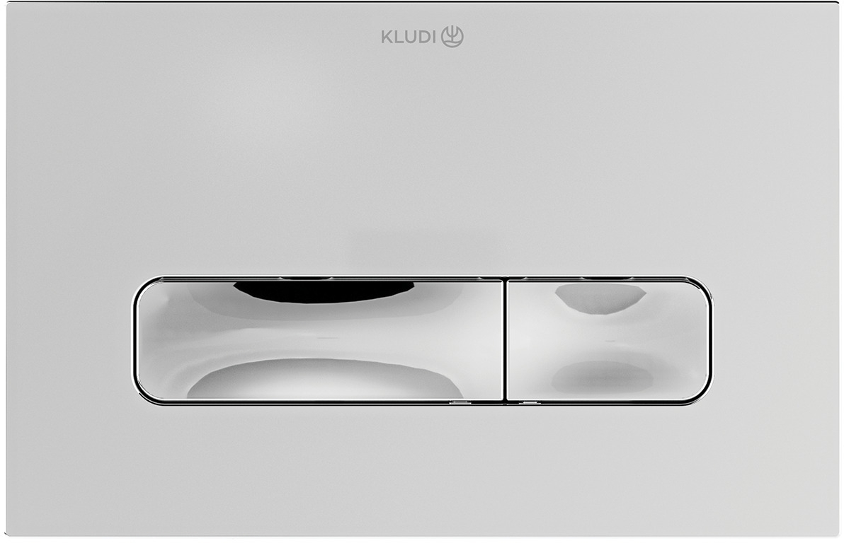Kludi Unifix placca di comando per WC cromo lucido-cromo opaco 30PP0105