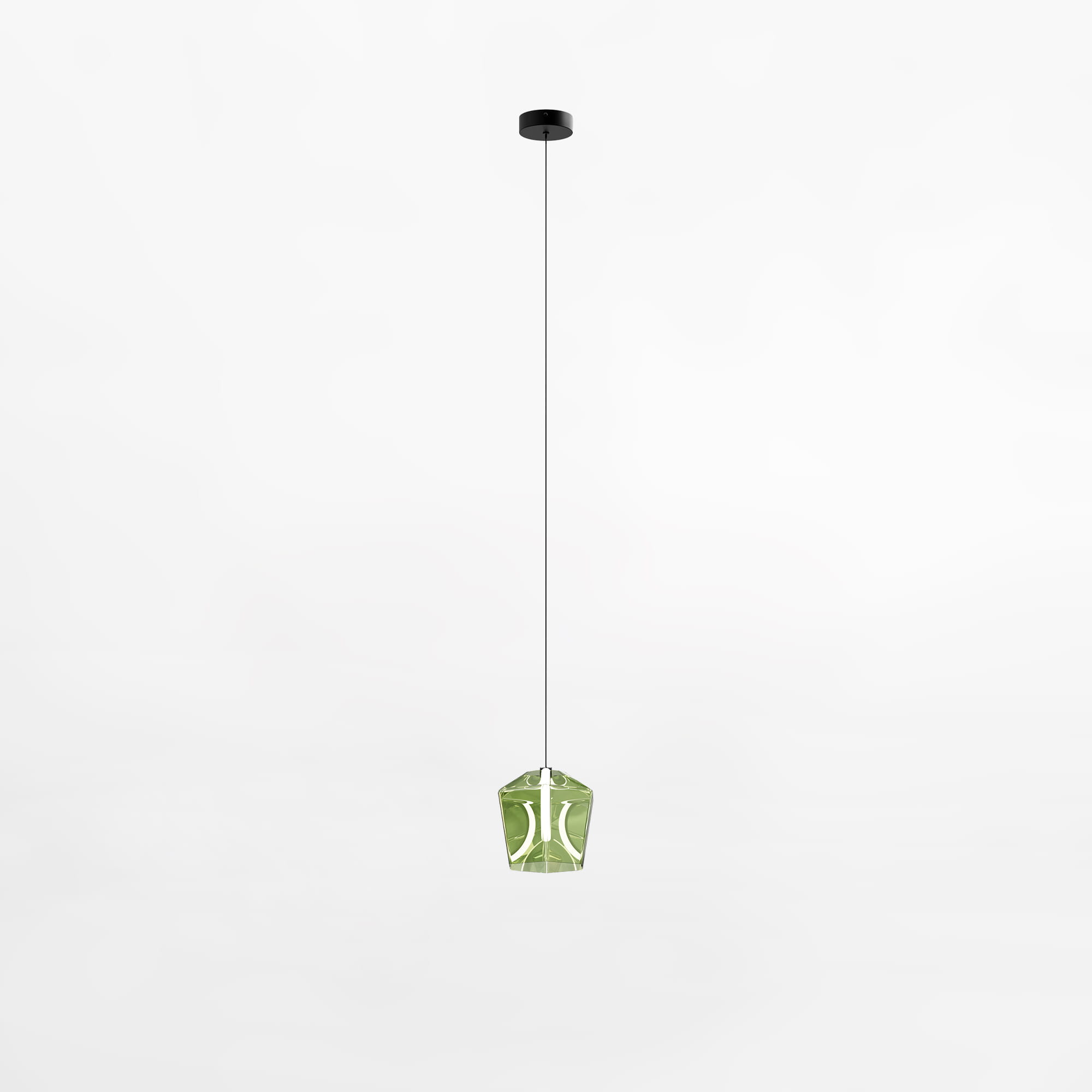 Zuma Line Colore lampada sospesa 1x6 W nero-verde-trasparente MD3350-1BL/GR