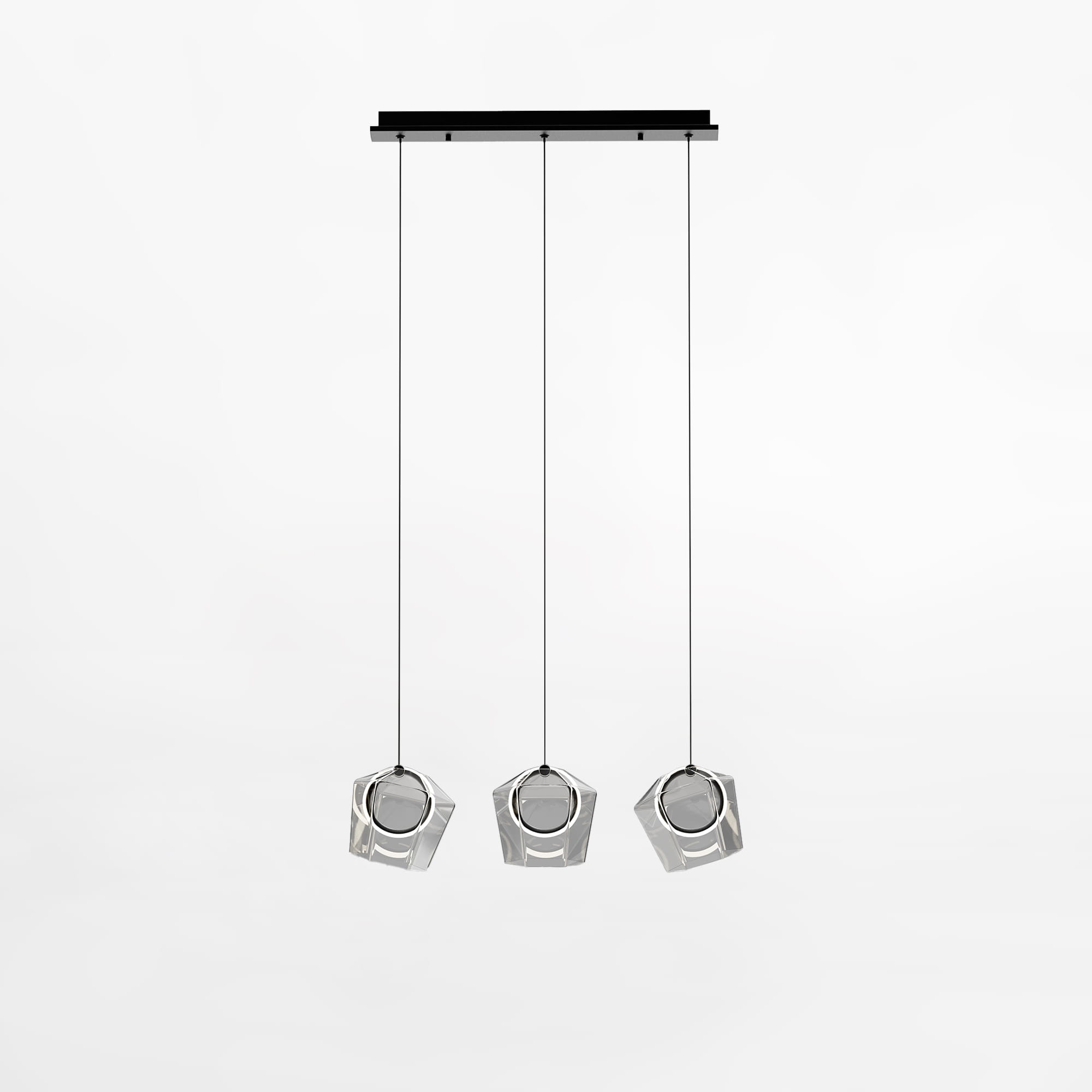 Zuma Line Colore lampada sospesa 3x6 W nero-trasparente MD3350B-3BL/C