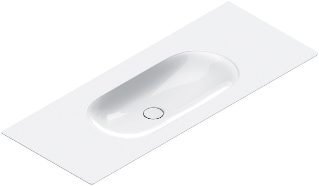 Catalano Sfera lavabo 125x50 cm rettangolare a parete-da mobile-con piano bianco 0521261001