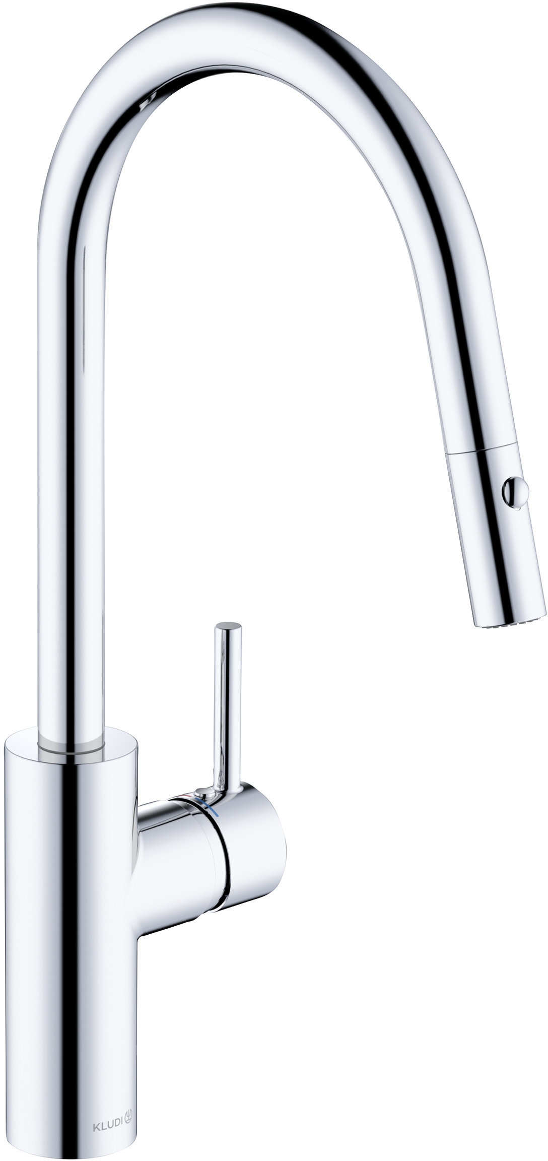 Kludi E-Go Voice rubinetto da cucina verticale cromo 423000577