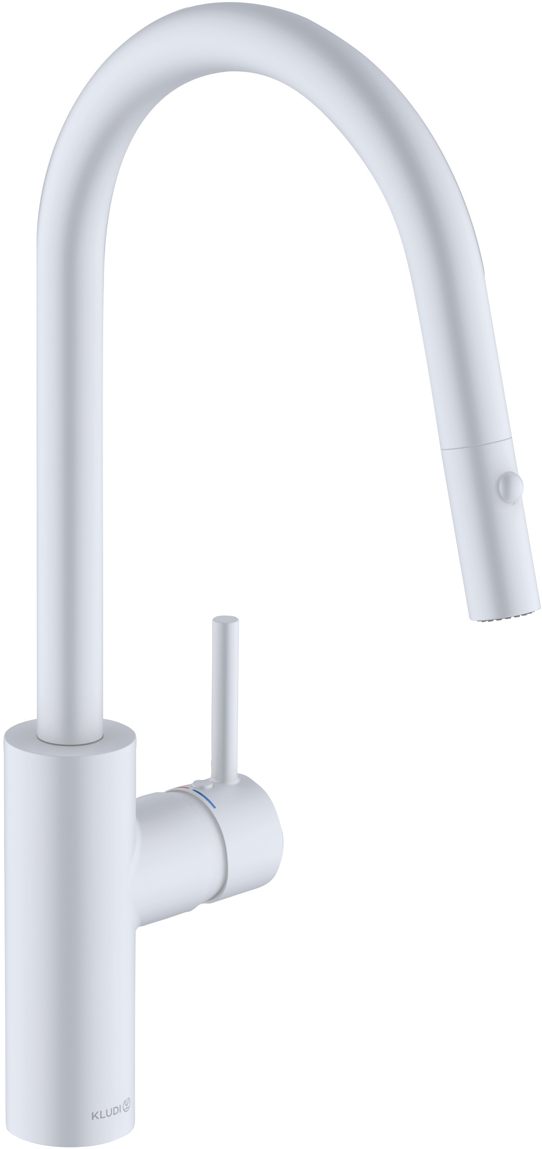 Kludi E-Go Voice rubinetto da cucina verticale bianco 423005377