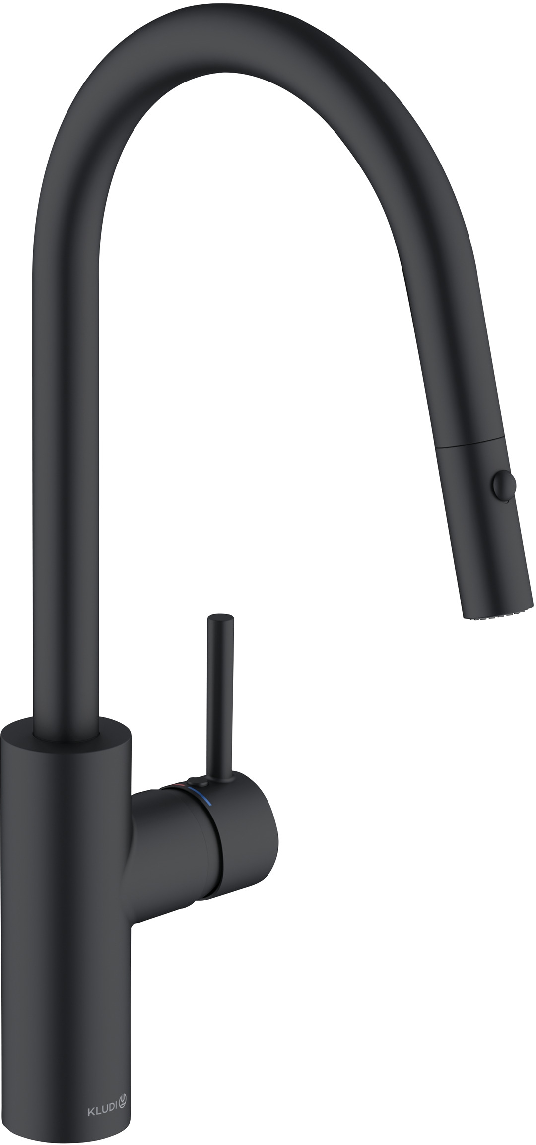 Kludi E-Go Voice rubinetto da cucina verticale nero 423006677