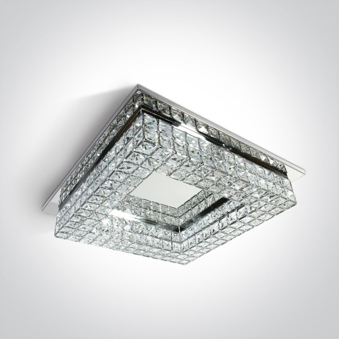 One Light plafoniera 1x24 W cromo 62184B/C/W