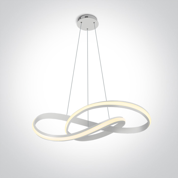 One Light Evia lampada sospesa 1x40 W bianco 63066A/W