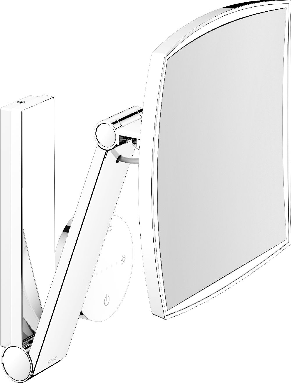 Keuco Cosmetic mirrors specchietto per trucco 20x31 cm rettangolare con illuminazione nichel 17613059002