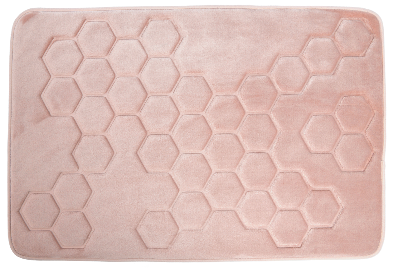 Hyggli Honey tappetino da bagno 90x60 cm rettangolare rosa 70-090