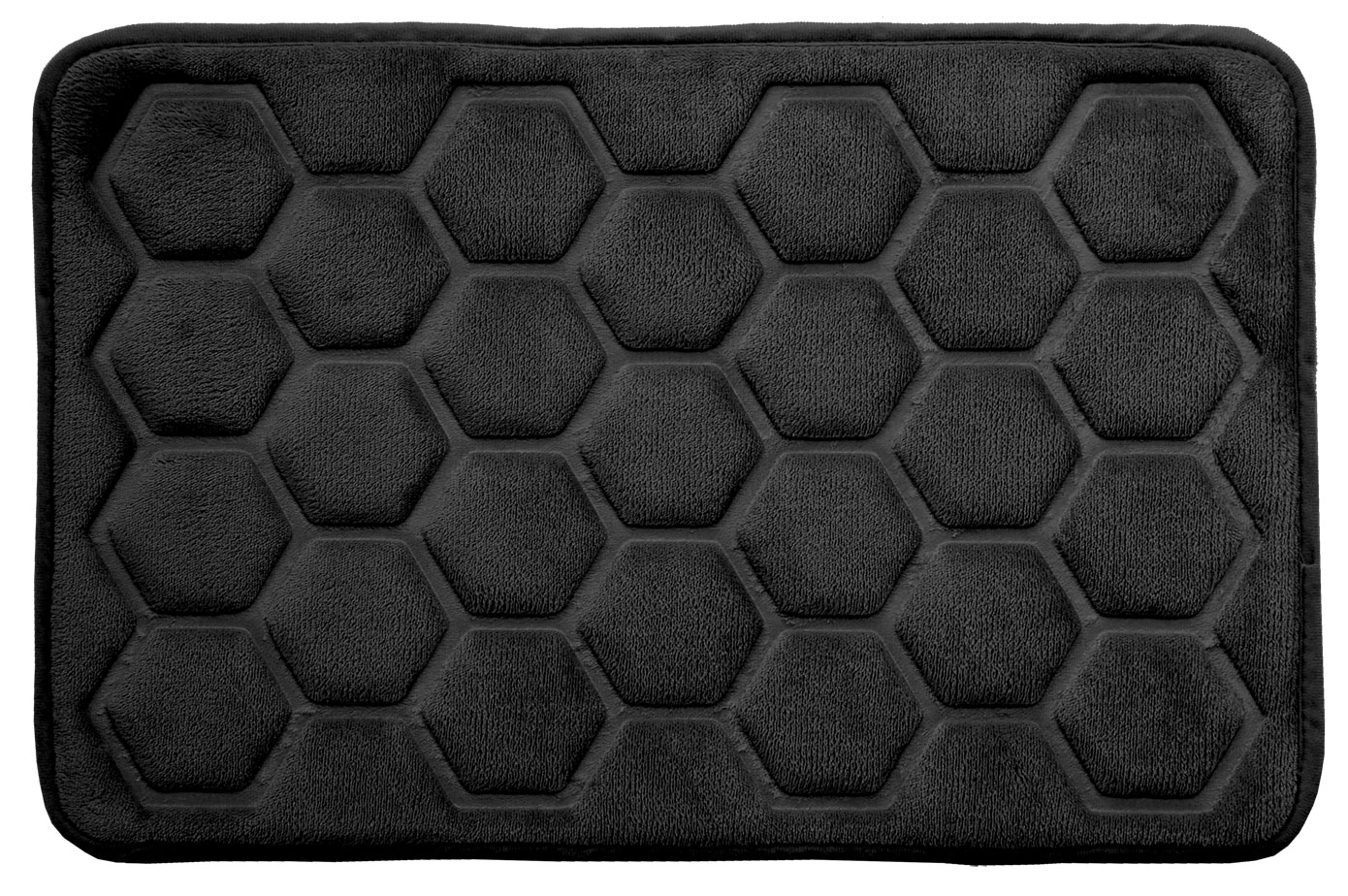 Hyggli Rock tappetino da bagno 60x40 cm rettangolare nero 70-118