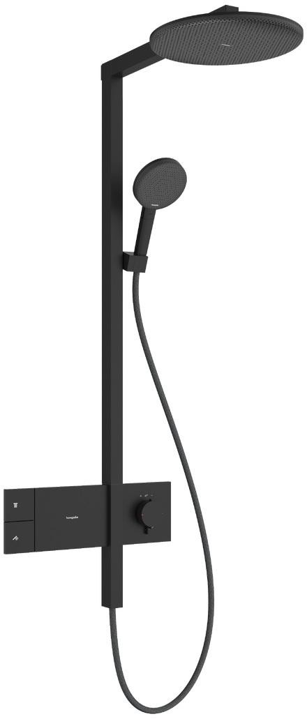 Hansgrohe Raindance Alive S set doccia a parete con termostato con soffione nero 24582670