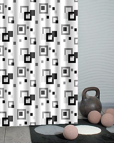 Duschy tenda doccia 200x180 cm bianco-nero-grigio 623-50