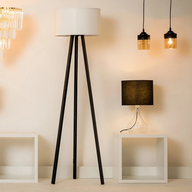 Zuma Line Piko lampada da terra 1x20 W bianco-nero ASZ.1759