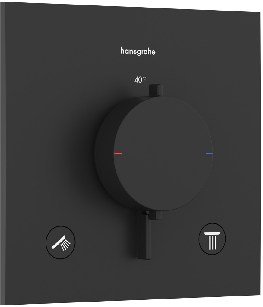 Hansgrohe Ecostat Comfort E rubinetto per vasca e doccia da incasso con termostato nero 33711670