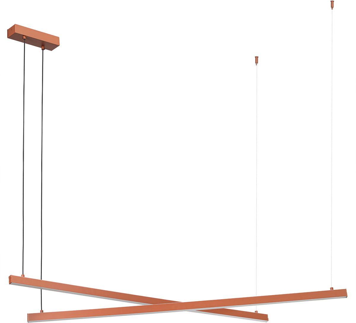 Argon Miami lampada sospesa 2x74 W marrone 8837